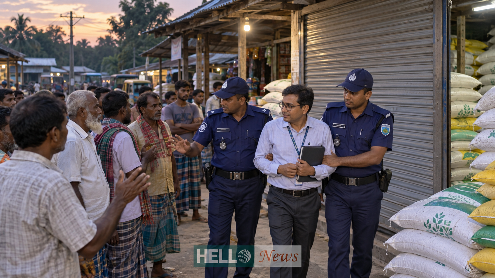 উলিপুরের সার বিক্রয়কেন্দ্রে পুলিশি মধ্যস্থতার প্রতীকী দৃশ্য